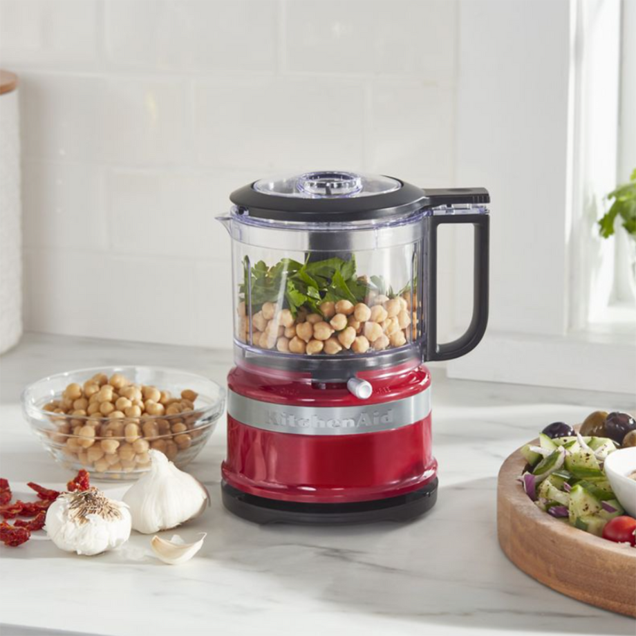 KitchenAid 3.5 カップ いざなっ ミニフードプロセッサー 9KFC3516HT 動作良好 色ホットソース 赤 50/60Hz