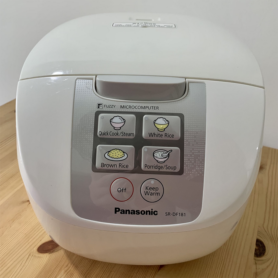 Panasonic 10 Cup Uncooked Rice Cooker with Fuzzy Logic and One-Touch Cooking for Brown Rice, White Rice, and Porridge or Soup - 1.8 Liter - Sr-df181